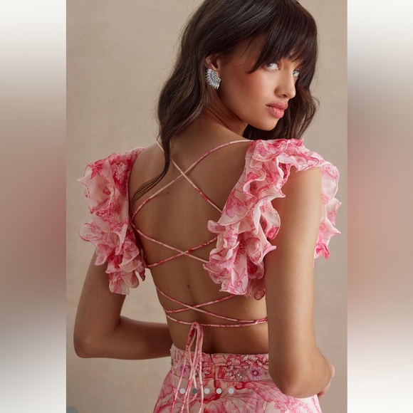 MAC DUGGAL Floral Ruffled Maxi Dress - Picture 2 of 15